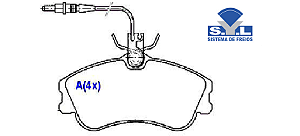 Jogo Pastilha Freio Dianteiro - SYL - Xsara Break 1.6/1.8 16v 1997 a 2000 - C/Alarme