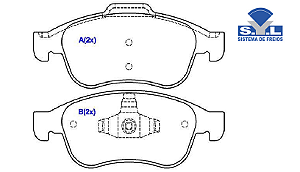 Jogo Pastilha Freio Dianteiro - SYL - Duster 2.0 16v após 2010...