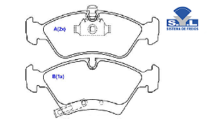 Jogo Pastilha Freio Dianteiro - SYL - Meriva 1.4 8v 2002 a 2010
