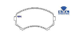 Jogo Pastilha Freio Dianteiro - SYL - Pajero Full 3.5 24v 2000 a 2006