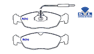 Jogo Pastilha Freio Dianteiro - SYL - Xsara 1.8/2.0 16v 1997 a 2005 - C/Alarme