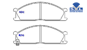 Jogo Pastilha Freio Dianteiro - SYL - Nissan X-Terra 2.8 12v 2002 a 2003 - C/Alarme