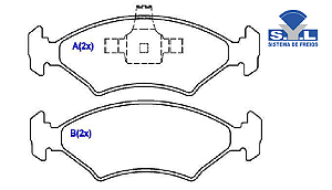 Jogo Pastilha Freio Dianteiro - SYL - KA 1.6 8v 2007 a 2013 - Ventilado
