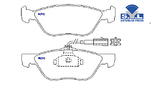Jogo Pastilha Freio Dianteiro - SYL - Linea 1.9 16v 2003 a 2009 - C/Alarme