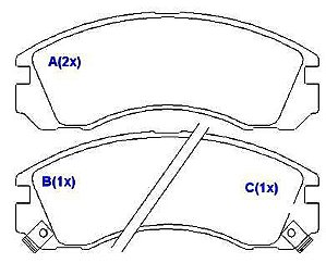 Jogo Pastilha Freio Dianteiro - Keltek - Mitsubishi 3000 GT 3.0 24v 1993 a 1998 - C/Alarme