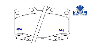 Jogo Pastilha Freio Dianteiro - SYL - Hilux 2.5 16v - 4x2 2005 a 2011