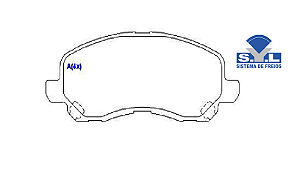 Jogo Pastilha Freio Dianteiro -Galant 2.5 254v  2000 a 2006