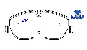 Jogo Pastilha Freio Dianteiro - SYL - Discovery IV 2.7 24v TD 4x4  2009 a 2016