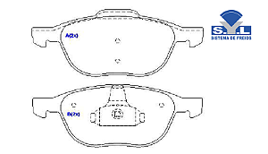 Jogo Pastilha Freio Dianteiro - SYL - Volvo C30 1.6/1.8/2.0 16v 2006 a 2010