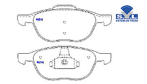 Jogo Pastilha Freio Dianteiro - SYL - Ecosport 2.0 16v - Automático 2005 a 2009