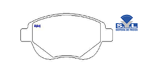 Jogo Pastilha Freio Dianteiro - SYL - C4 Pallas 2.0 16v 2006 a 2013