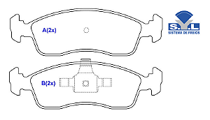 Jogo Pastilha Freio Dianteiro - SYL - Uno Attractive 1.4 8v - EVO após 2010...