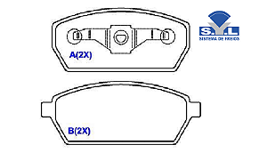 Jogo Pastilha Freio Dianteiro - SYL - Effa 1.0 8v após 2007...