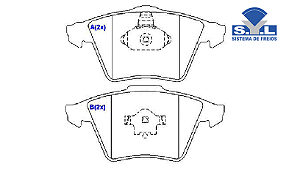 Jogo Pastilha Freio Dianteiro - SYL - Volvo S40 2.5 16v 2004 a 2007
