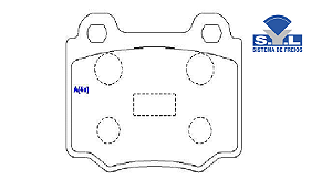 Jogo Pastilha Freio Dianteiro - SYL - Parati 1.6 8v 1993 a 1995