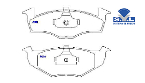 Jogo Pastilha Freio Dianteiro - SYL - Gol 1.0 8v - 1.6 8v 2008 a 2018 - Ventilado