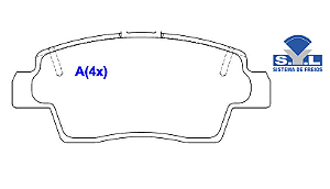 Jogo Pastilha Freio Dianteiro - SYL - Kwid 1.0 12v - 1.2 12v após 2019... - Ventilado