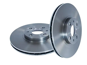 Par Disco Freio Dianteiro - Saveiro G5 1.6 8v 2010 a 2014 - Ventilado 256x18mm
