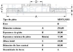 Par Disco Freio Dianteiro - Hiperfreios - Tigra 1.6 16v 1994 a 1998