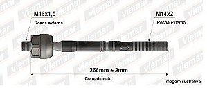 Barra Axial Direção - Grand Siena 1.4 8v-1.6 16v após 2012... - Rosca Grossa -( 16 x 1,5 mm-14 x 2 mm-266 mm)