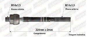 Barra Axial Direção - Citroen C3 Picasso 1.4/1.6 8v/16v após 2011... - ( 14 x 1,5 mm- 14 x 1,5 mm-224 mm)