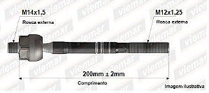 Barra Axial Direção - Livina 1.6/1.8 16v 2009 a 2014 - (14 x 1,5 mm -12 x 1,25 mm -200 mm)