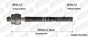 Barra Axial Direção - Santa Fe 2.7 24v V6 2006 a 20133 -  16 x 1,5 mm -16 x 1,5 mm -195 mm )