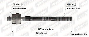 Barra Axial Direção - Cerato 1.6 16v 2008 a 2013 - (16 x 1,5 mm-14 x 1,5 mm -172 mm)