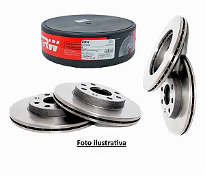 Par Disco Freio Dianteiro - TRW - Blazer 2.2/2.4/2.5 8v - 2.8/4.3 12v 1997 a 2011 - C/Cubo