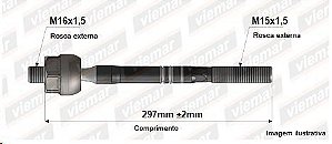 Barra Axial Direção - Cronos 1.3/1.8 8V/16v após 2018... - (16 x 1,5 mm  - 15 x 1,5 mm - 297 mm )