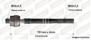 Barra Axial Direção - Sorento 2.4 16v 2013 a 2015 - (16 x 1,5 mm -16 x 1,5 mm - 197 mm )