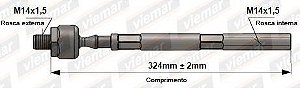 Barra Axial Direção - Citroen C4 Hatch 2.0 16v após 2009... - (14 x 1,5 mm -14 x 1,5 mm - 324 mm )