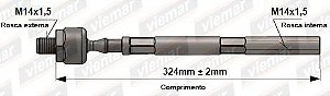 Barra Axial Direção - Citroen C4 Pallas 2.0 16v 2004 a 2012 - (14 x 1,5 mm -14 x 1,5 mm -324 mm )