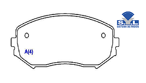 Jogo Pastilha Freio Dianteiro - SYL - Grand Vitara 2.0 16v - 2.7 24v  2006 a 2016