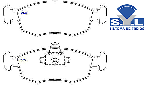 Jogo Pastilha Freio Dianteiro - SYL - Strada 1.3/1.4/1.5/1.8 8v-1.6 16v 1998 a 2009
