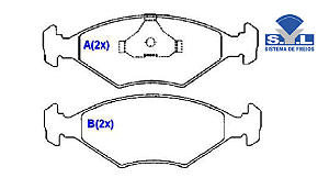 Jogo Pastilha Freio Dianteiro - SYL - Fiesta Supercharger 1.0 8v 2003 a 2007