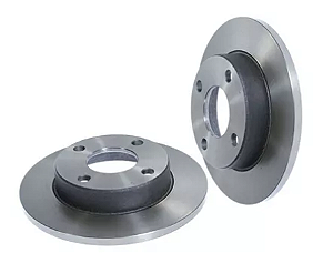 Par Disco Freio Dianteiro - Fiesta 1.0/1.6 8v 1996 a 2014 - Disco Sólido