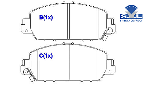 Jogo Pastilha Freio Dianteiro - SYL - Honda HRV 1.5/1.8 16v após 2015...