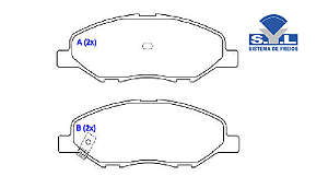 Jogo Pastilha Freio Dianteiro - SYL - Livina 1.6/1.8 16v 2007 a 2014