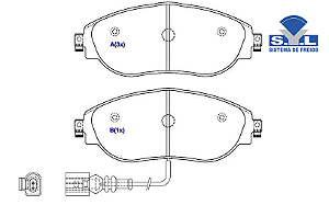 Jogo Pastilha Freio Dianteiro - SYL - Passat 2.0 16v - TDi / TSi após 2011...