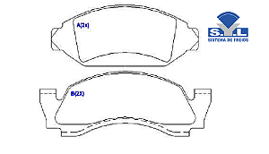 Jogo Pastilha Freio Dianteiro - SYL - Veraneio 4.0 12v 1992 a 1995