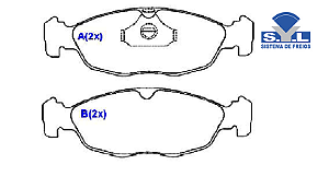 Jogo Pastilha Freio Dianteiro - SYL - Corsa 1.0/1.4 8v 1996 a 2008