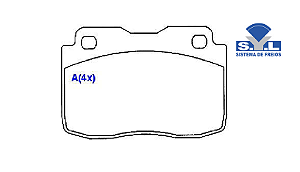 Jogo Pastilha Freio Dianteiro - SYL - Pampa 1.6 8v 1981 a 1984