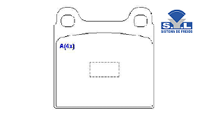 Jogo Pastilha Freio Dianteiro - SYL - Saveiro 1.0/1.6 8v 1984 a 1993