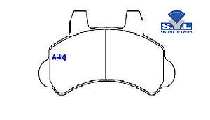 Jogo Pastilha Freio Dianteiro - SYL - Silverado 4.1 8v - 4.2 18v 1997 a 2000