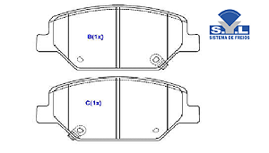 Jogo Pastilha Freio Dianteiro - SYL - Equinox 2.0 16v - Turbo após 2017...