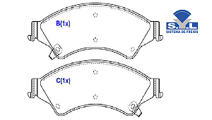 Jogo Pastilha Freio Dianteiro - SYL - Troller T4 3.2 20v 2014 a 2022