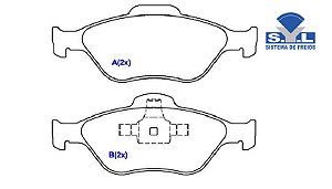 Jogo Pastilha Freio Dianteiro - SYL - Ecosport 2.0 16v - Manual 2007 a 2017