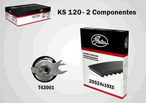 Kit Correia Dentada - Gates - Polo 1.6 8v 2002 a 2014 - 135 Dentes / 19mm