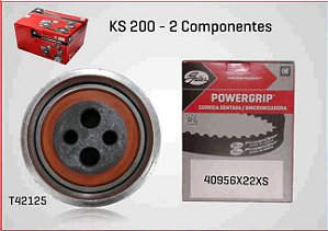 Kit Correia Dentada - Gates - Uno 1.0 8v - Fire 2001 a 2009 - 124 Dentes / 22mm